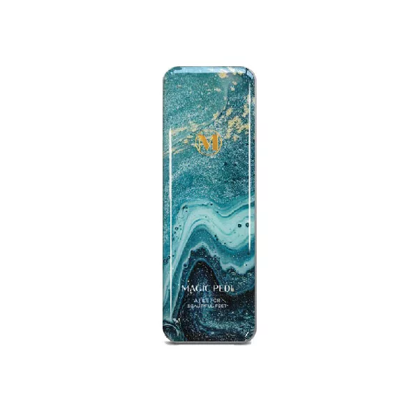 ALPHA OPTRON Magic Pedi üveg sarokreszelő Blue Ocean mintával és védőtokkal