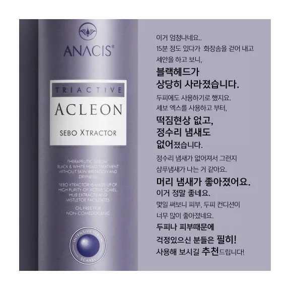 ANACIS Acleon Sebo Xtractor problémamegoldó emulzió pattanásos bőrre - közeli lejárat