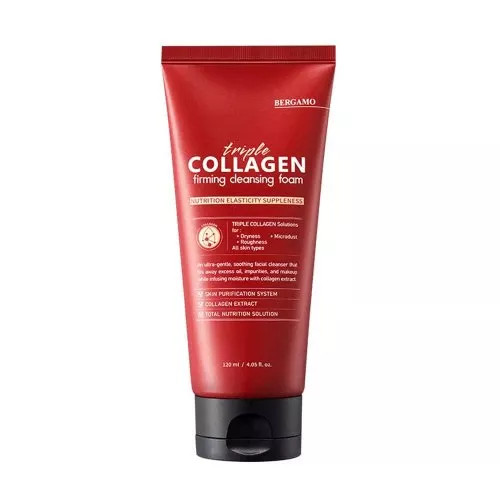 BERGAMO Triple Collagen feszesítő arctisztító hab kollagénnel