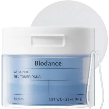   BIODANCE Cera-nol hidratáló és nyugtató tonikkal átitatott gélkorong (60 darab korong)