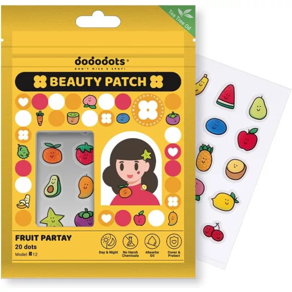 DODODOTS pattanás elleni tapasz teafa olajjal - Fruit Partay (20 darab tapasz) DODODOTS pattanás elleni tapasz teafa olajjal - Fruit Partay (20 darab tapasz)