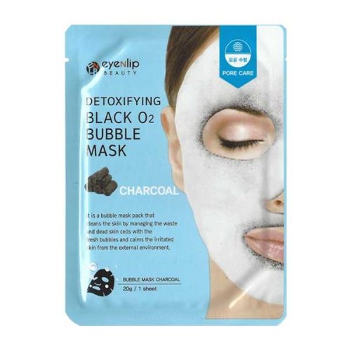 EYENLIP Detoxifying Black O2 bőrtisztító buborékos maszk faszén kivonattal (10 darab)