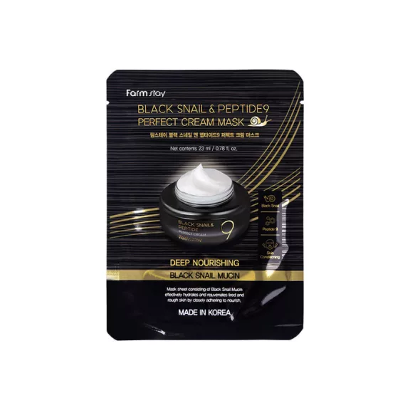 FARMSTAY Black Snail Peptide9 Perfect Cream Mask FARMSTAY Black Snail Peptide9 Perfect Cream Mask
