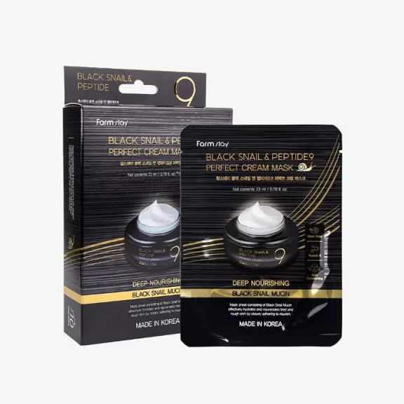 FARMSTAY Black Snail Peptide9 Perfect Cream Mask FARMSTAY Black Snail Peptide9 Perfect Cream Mask