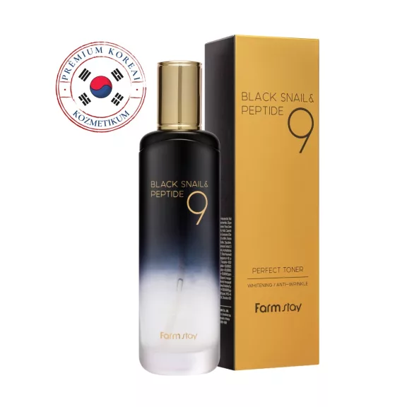 FARMSTAY Black Snail & Peptide9 feszesítő tonik fekete csiga kivonattal és 9 féle peptiddel FARMSTAY Black Snail & Peptide9 feszesítő tonik fekete csiga kivonattal és 9 féle peptiddel