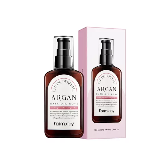 FARMSTAY Eau de Perfume illatos hajápoló olaj argánolajjal - Rózsa