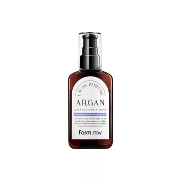   FARMSTAY Eau de Perfume illatos hajápoló olaj argánolajjal - Fehér pézsma