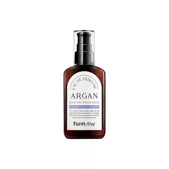 FARMSTAY Eau de Perfume Argan Hair Oil Fehér pézsma hajolaj, 100 ml