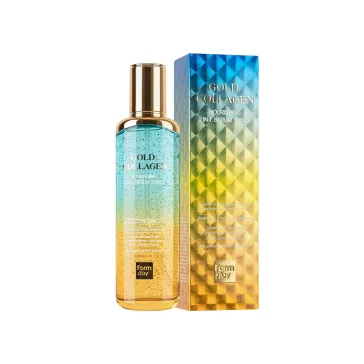 FARMSTAY Gold Collagen Nourishing 2 In 1 Serum Toner