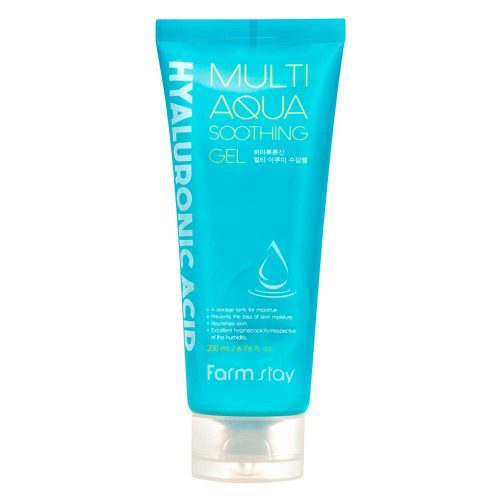 FARMSTAY Hyaluronic Acid Multi Aqua hidratáló és nyugtató gél hialuronsavval