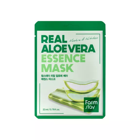 FARMSTAY Real Aloe Vera hidratáló és nyugtató esszenciális maszk aloe vera kivonattal
