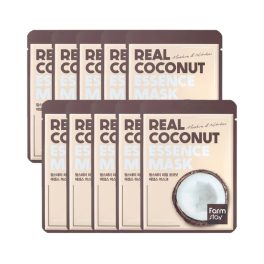   FARMSTAY Real Coconut hidratáló és tápláló esszenciális maszk kókusz kivonattal (10 darab)