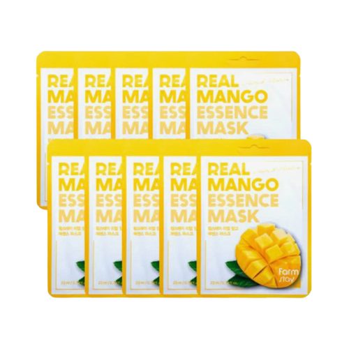 FARMSTAY Real Mango vitalizáló és hidratáló esszenciális maszk mangó kivonattal (10 darab)