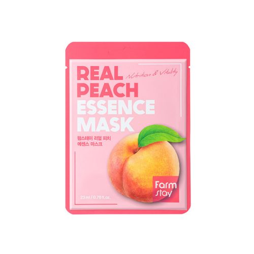 FARMSTAY Real Peach tápláló és bőrerősítő esszenciális maszk barack kivonattal