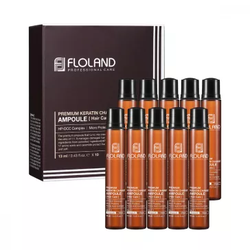   FLOLAND Premium Keratin hajgyógyító ampulla 17 féle aminosavval 13 ml