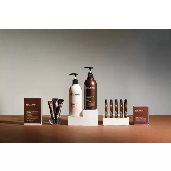 FLOLAND Premium Silk Keratin hidratáló, hajregeneráló sampon 17 féle aminosavval 530 ml