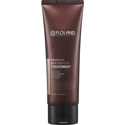 FLOLAND Premium Silk Keratin hajápoló, hidratáló hajbalzsam 17 féle aminosavval 120 ml