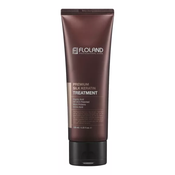 FLOLAND Premium Silk Keratin hajápoló, hidratáló hajbalzsam 17 féle aminosavval 120 ml