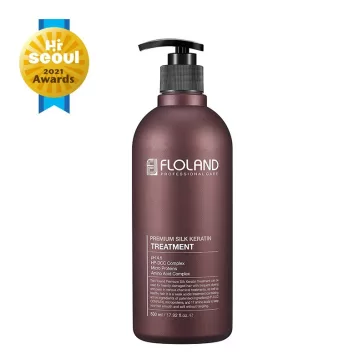   FLOLAND Premium Silk Keratin hajápoló, hidratáló hajbalzsam 17 féle aminosavval 530 ml