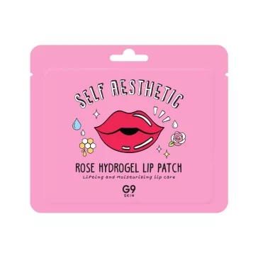   G9SKIN Self Aesthetic Rose feszesítő, hidratáló ajakápoló hidrogél tapasz rózsavízzel