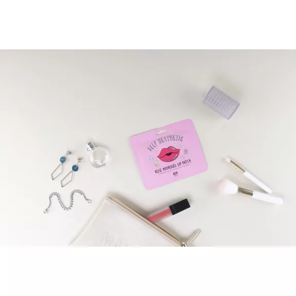 G9SKIN Self Aesthetic Rose feszesítő, hidratáló ajakápoló hidrogél tapasz rózsavízzel (5 darab)