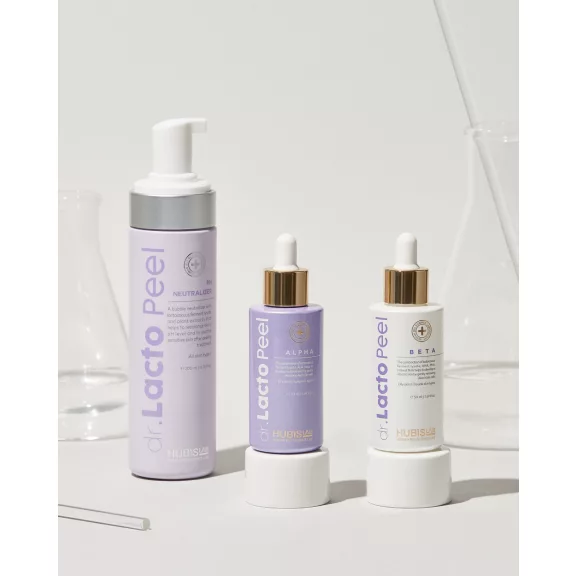 HUBISLAB Dr. Lacto Peel Beta hámlasztó szérum 30% AHA, BHA és PHA savval zsíros és sérült bőrre - Csak kozmetikusoknak!