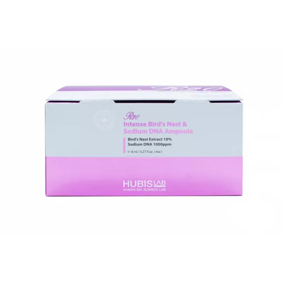 HUBISLAB R20 Intense Bird's Nest & Sodium DNA professzionális ránctalanító ampulla szérum 10% fecskefészek kivonattal és lazac DNS-sel. HUBISLAB R20 Intense Bird's Nest & Sodium DNA professzionális ránctalanító ampulla szérum 10% fecskefészek kivonattal és lazac DNS-sel.