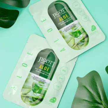 JIGOTT Real Ampoule nyugtató maszk aloe vera kivonattal