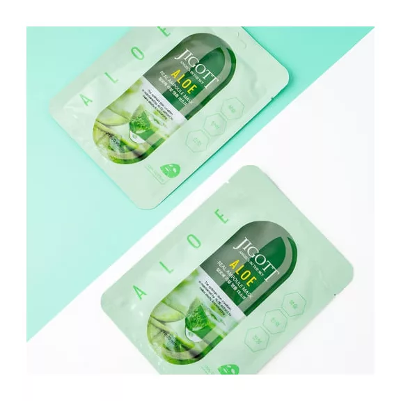 JIGOTT Real Ampoule nyugtató maszk aloe vera kivonattal JIGOTT Real Ampoule nyugtató maszk aloe vera kivonattal