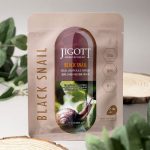 JIGOTT Real Ampoule öregedésgátló maszk fekete csiga kivonattal (10 darab)