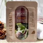 JIGOTT Real Ampoule öregedésgátló maszk fekete csiga kivonattal (10 darab)