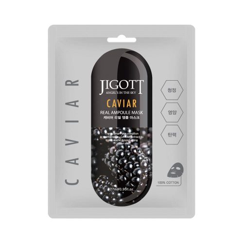 JIGOTT Real Ampoule tápláló maszk kaviár kivonattal (10 darab)
