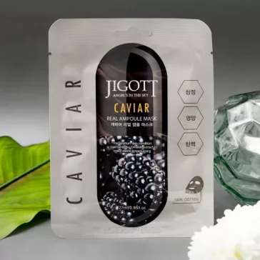 JIGOTT Real Ampoule tápláló maszk kaviár kivonattal