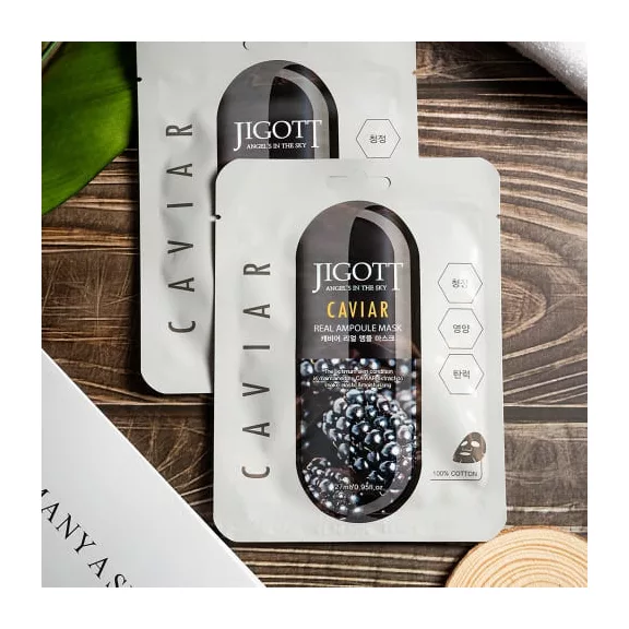 JIGOTT Real Ampoule tápláló maszk kaviár kivonattal JIGOTT Real Ampoule tápláló maszk kaviár kivonattal