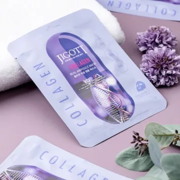   JIGOTT Real Ampoule feszesítő maszk kollagénnel (10 darab)