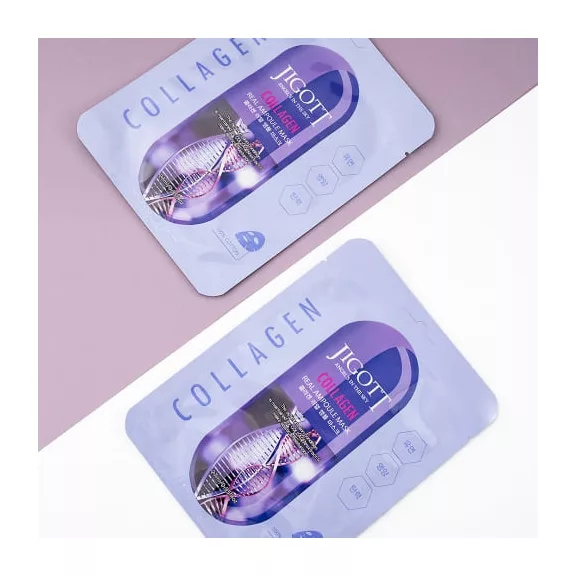 JIGOTT Real Ampoule feszesítő maszk kollagénnel (10 darab)