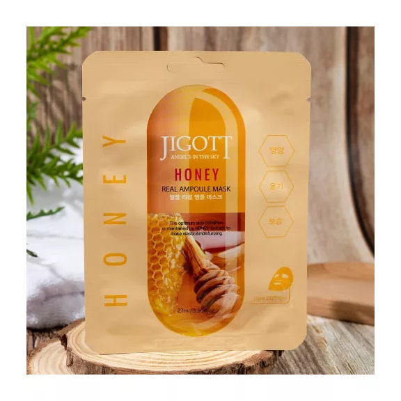 JIGOTT Real Ampoule tápláló maszk méz kivonattal JIGOTT Real Ampoule tápláló maszk méz kivonattal