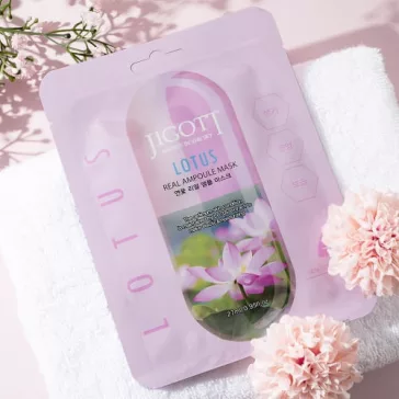 JIGOTT Real Ampoule hidratáló maszk lótusz kivonattal