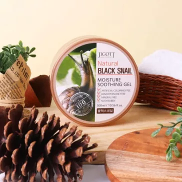   JIGOTT Natural Black Snail hidratáló és nyugtató gél fekete csiga kivonattal 300 ml
