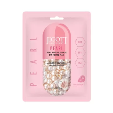   JIGOTT Real Ampoule bőrsimító maszk gyöngy kivonattal (10 darab)