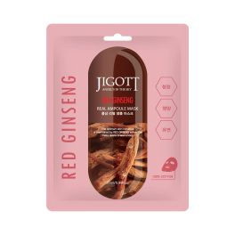   JIGOTT Real Ampoule öregedésgátló maszk vörös ginzeng kivonattal (10 darab)