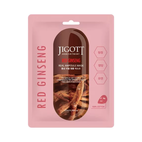 JIGOTT Real Ampoule öregedésgátló maszk vörös ginzeng kivonattal (10 darab) JIGOTT Real Ampoule öregedésgátló maszk vörös ginzeng kivonattal (10 darab)
