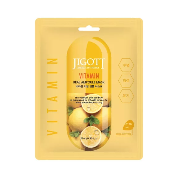 JIGOTT Real Ampoule bőrvilágosító maszk vitaminnal JIGOTT Real Ampoule bőrvilágosító maszk vitaminnal