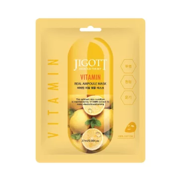   JIGOTT Real Ampoule bőrvilágosító maszk vitaminnal (10 darab)