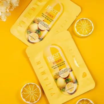   JIGOTT Real Ampoule bőrvilágosító maszk vitaminnal (10 darab)