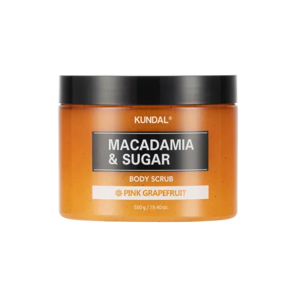 KUNDAL Macadamia&Sugar Pink Grapefruit testápoló bőrradír növényi kivonatokkal
