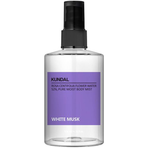 KUNDAL Rosa Centifolia Flower Water Pure rózsavizes testápoló permet fehér pézsma illatban 