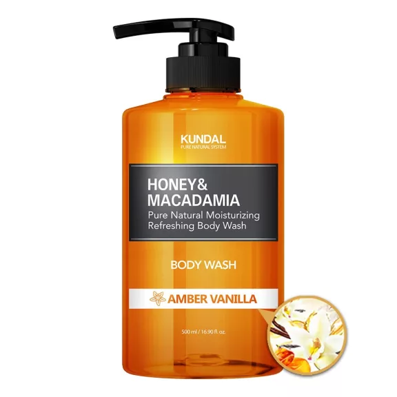 KUNDAL Honey&Macadamia Amber Vanilla tusfürdő Aloe vera kivonattal 500 ml KUNDAL Honey&Macadamia Amber Vanilla tusfürdő Aloe vera kivonattal 500 ml