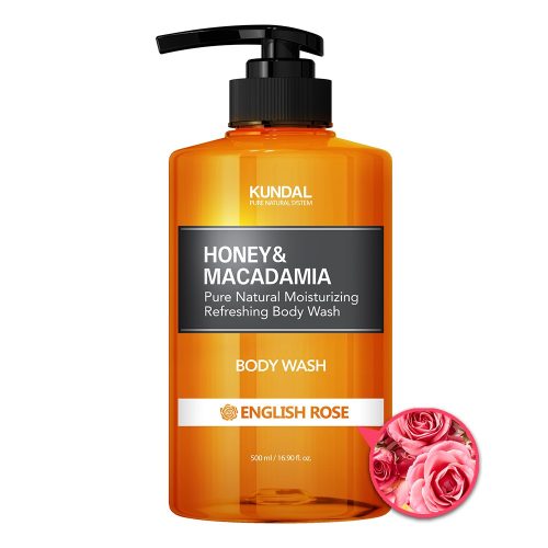 KUNDAL Honey&Macadamia Angol Rózsa tusfürdő Aloe vera kivonattal 500 ml