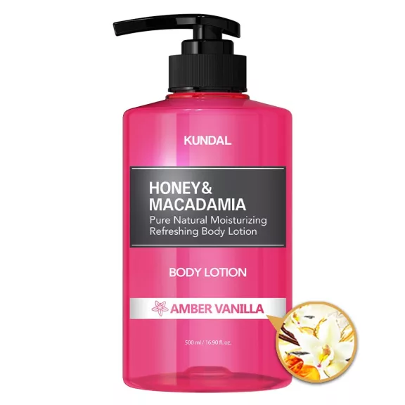 KUNDAL Honey&Macadamia Amber Vanilla testápoló lotion Aloe vera kivonattal 500 ml KUNDAL Honey&Macadamia Amber Vanilla testápoló lotion Aloe vera kivonattal 500 ml